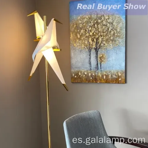Lámpara decorativa moderna de grúa de oro nórdico